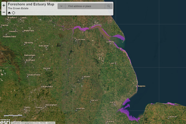 Crown Estate Foreshore and Estuary Map