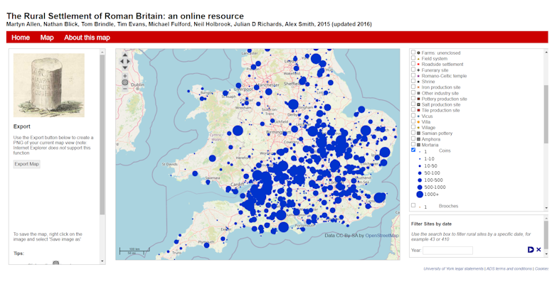 Archaeology database